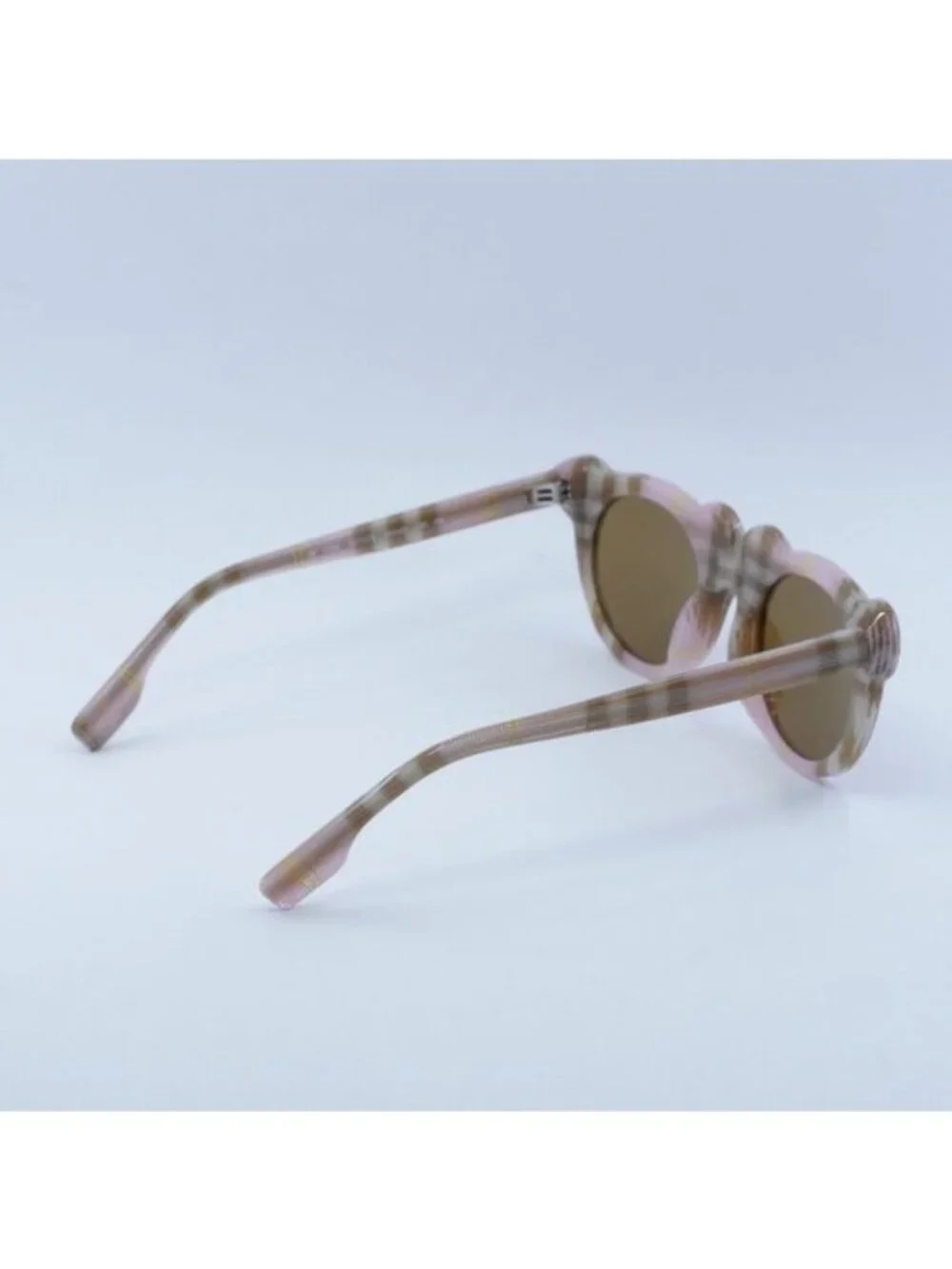 Burberry Kids JB4355 397273 Sunglasses Check Pink Round Frame, Bronze Lenses